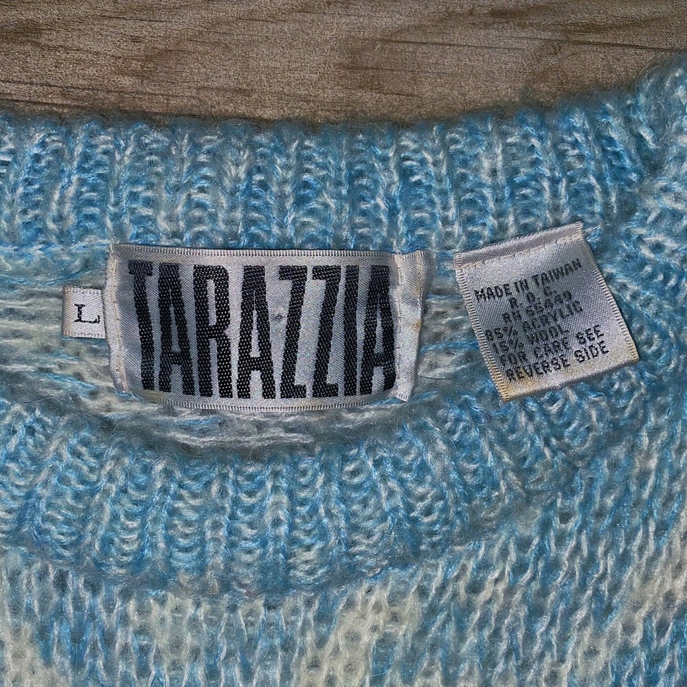 Blue cute cropped sweater thrifted - Picture 3 of 4